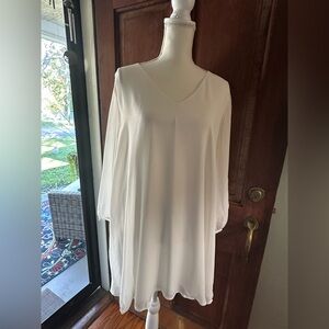 Lulu's White V-Neck Tunic Dress